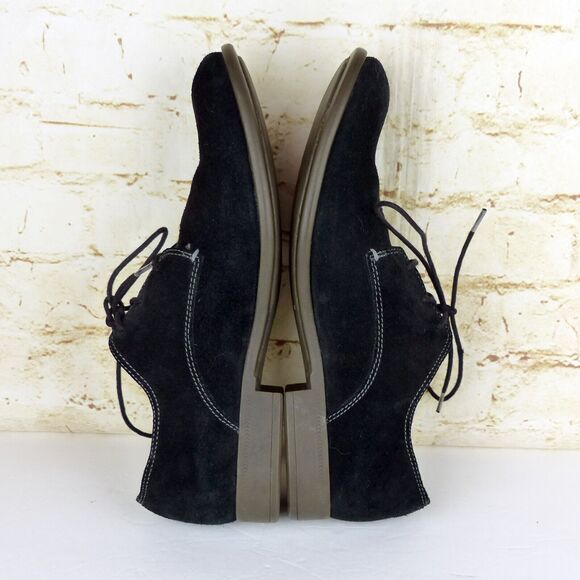John Varvatos Star USA Suede Oxford Dress Shoes Mens 8M Black Lace Up Preppy - Picture 6 of 12
